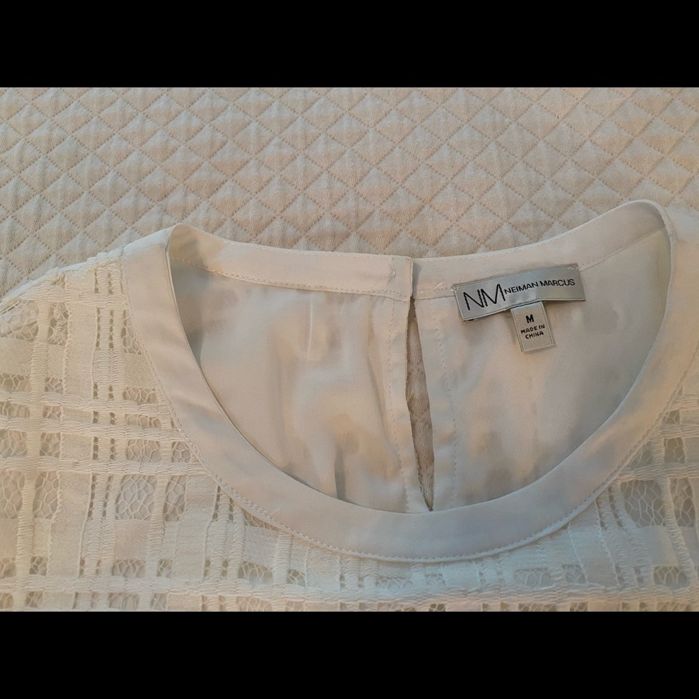Ivory lace overlay top